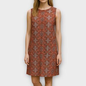 Olive & Oak print sleeveless shift dress Size M